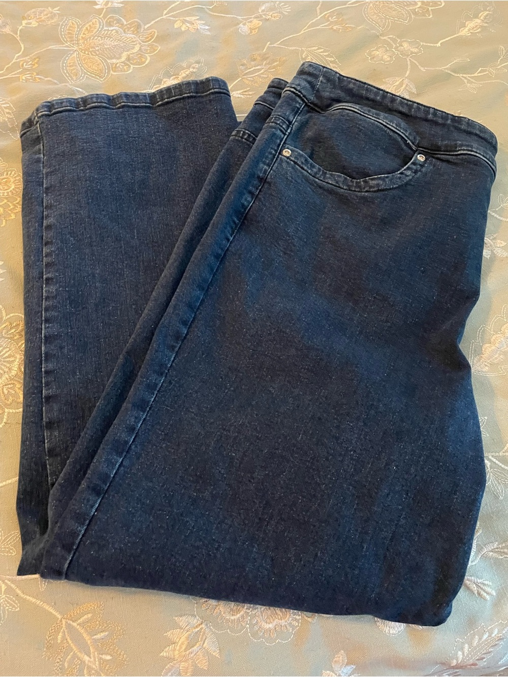 Allison Daley Dark Blue Straight Leg Jeans